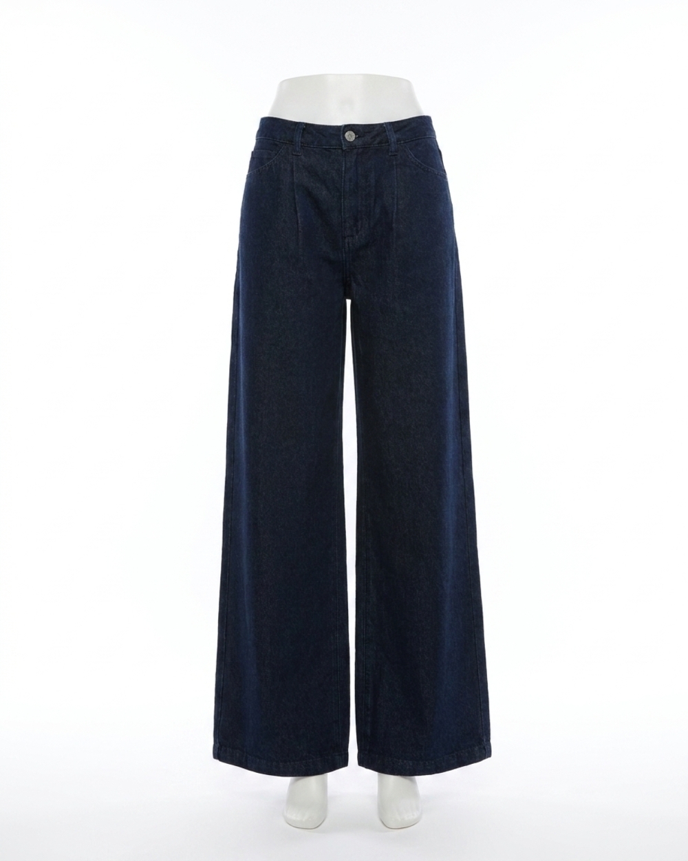 NEW WE WORE WHAT highrise pleated wide leg jeans in raw wash